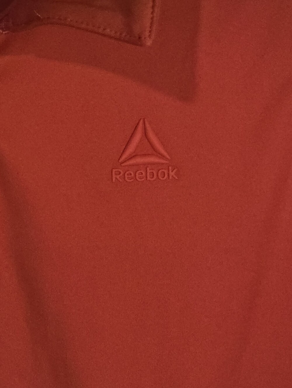 Reebok Women's Red Sleeveless Athletic Polo Tank Top Zip-Front Sz L - Picture 3 of 9